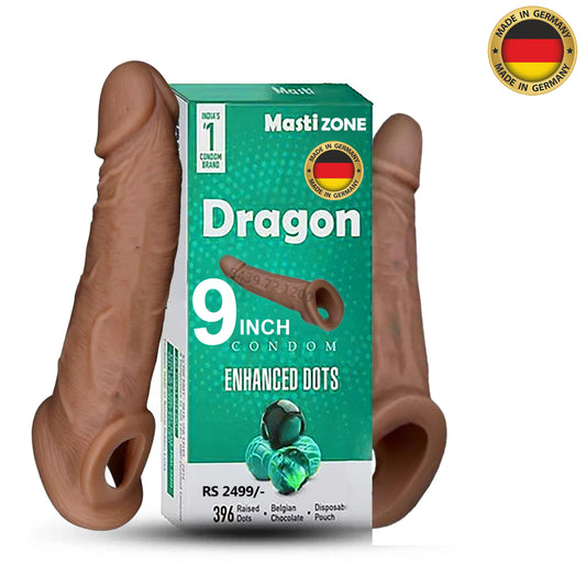 9 Dragon High Condom with Realistic Texture 9 inch Reusable Man Condom