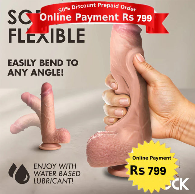 Dual Density Silicone Stud Dildo 8 inch 50% Discount Prepaid Order