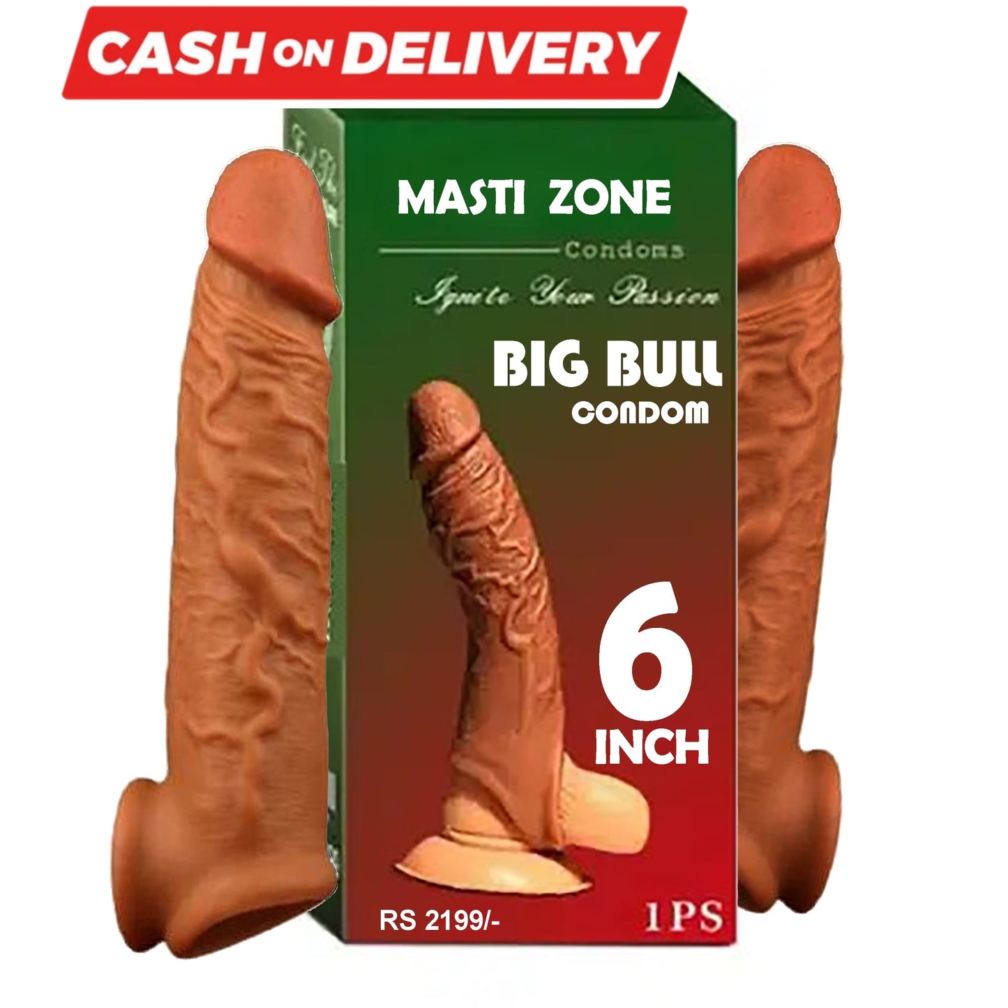 6 Inch BT Condom with Reusable Man Condom